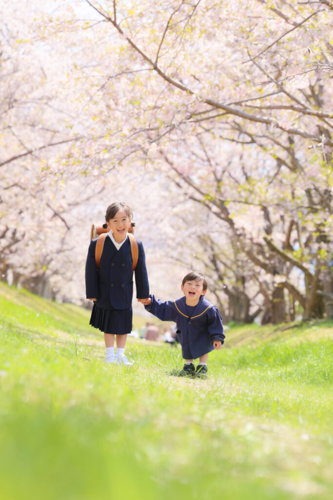 笠岡市柳生写真館-入学卒業写真撮影-桜ロケ